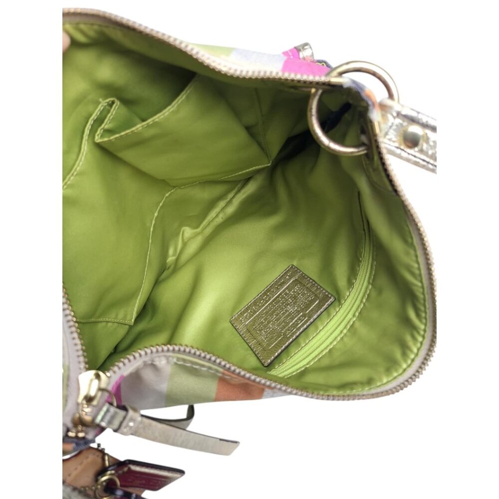 COACH Poppy Legacy multicolor sequin striped Hippie bag & wallet - Picture 15 of 15